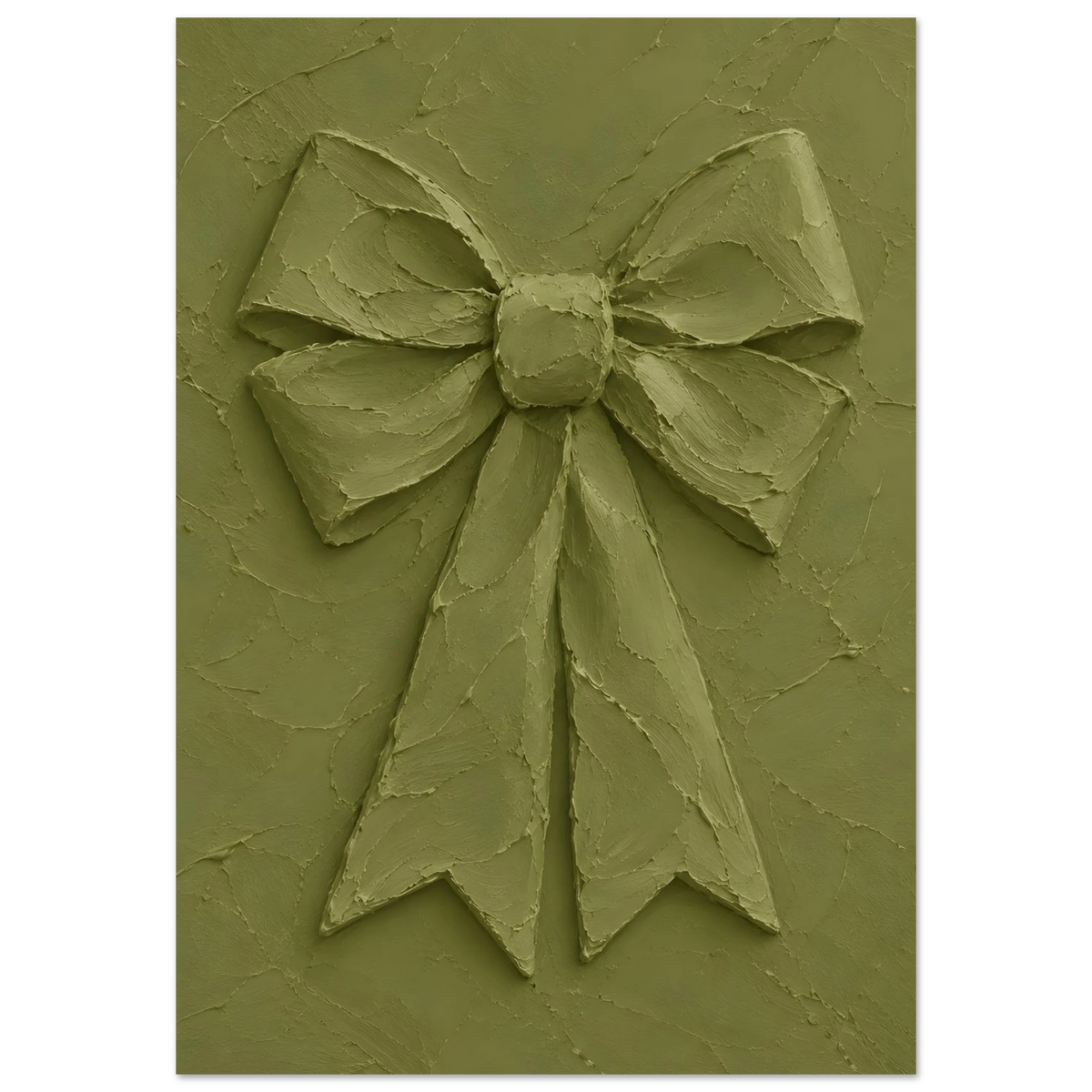 The Bow – grön julposter med skulptural rosett