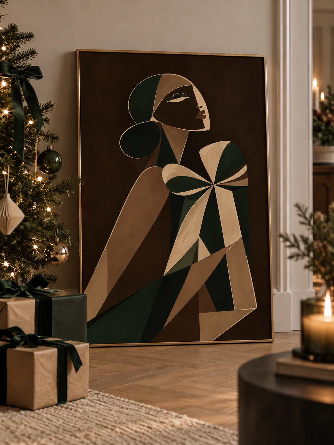 December Darling inramad julposter i modern och minimalistisk julinredning